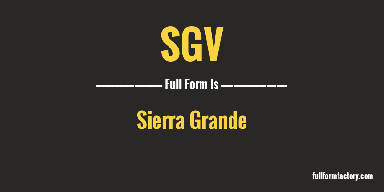 sgv-full-form