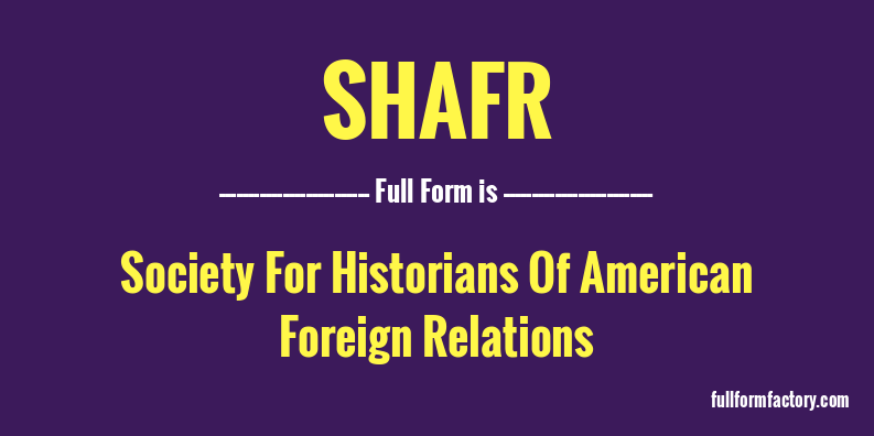 shafr-full-form