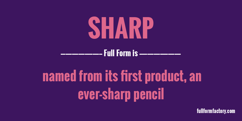sharp-full-form