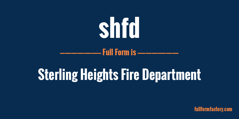 shfd-full-form