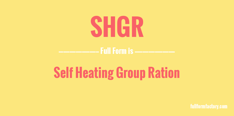 shgr-full-form