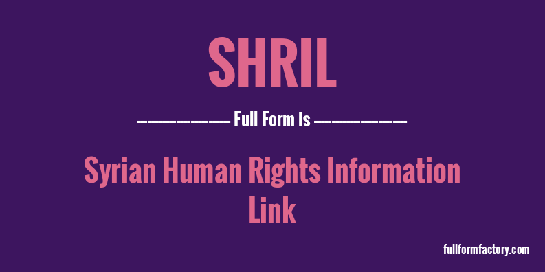 shril-full-form