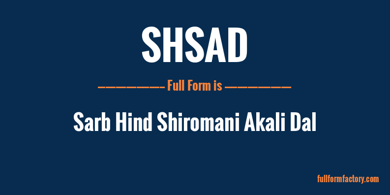shsad-full-form