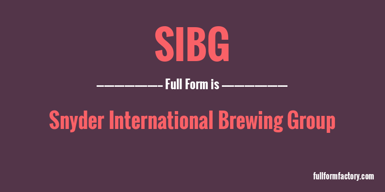 sibg-full-form