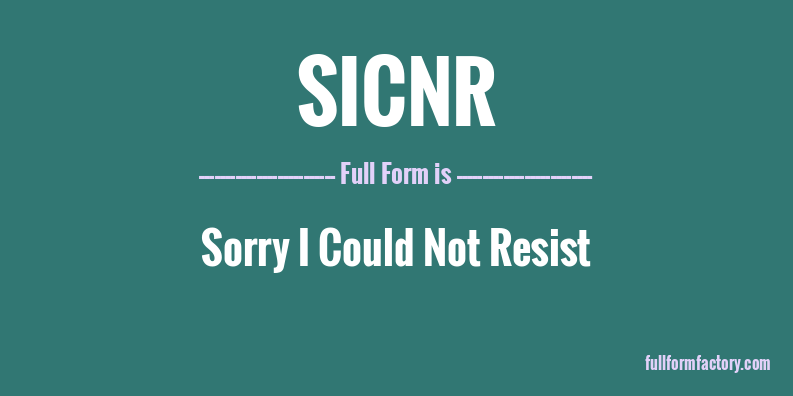 sicnr-full-form