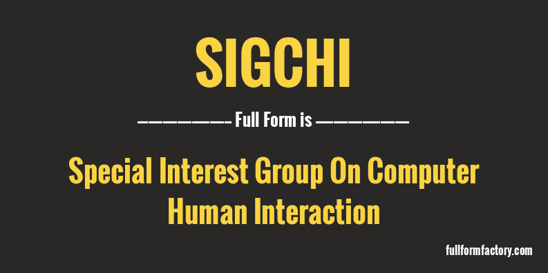 sigchi-full-form
