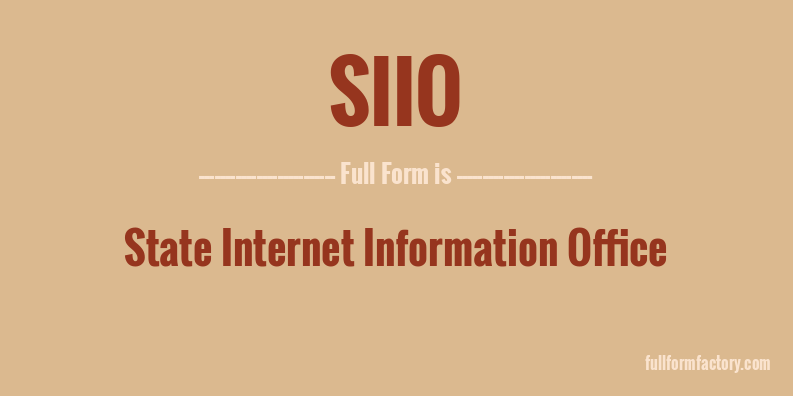 siio-full-form