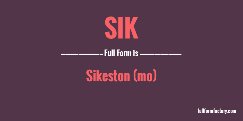 sik-full-form