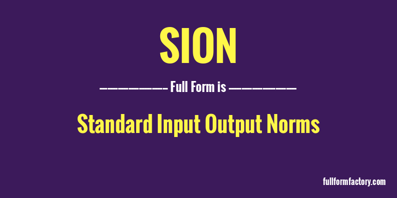 sion-full-form
