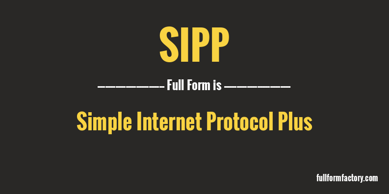 sipp-full-form