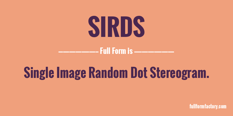 sirds-full-form