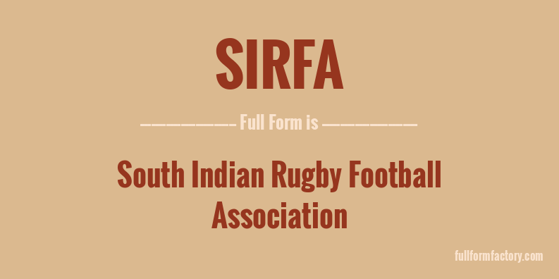 sirfa-full-form