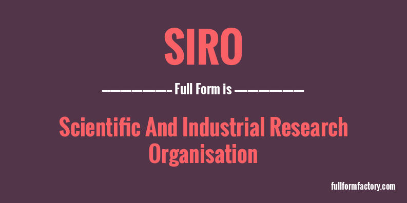 siro-full-form