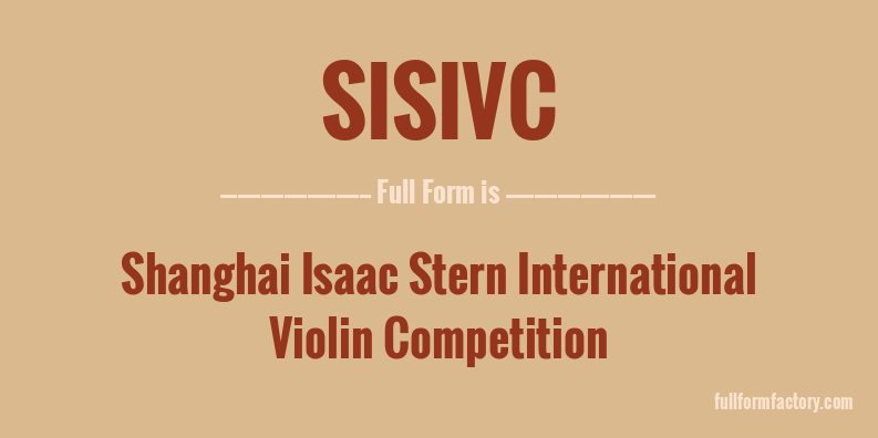 sisivc-full-form