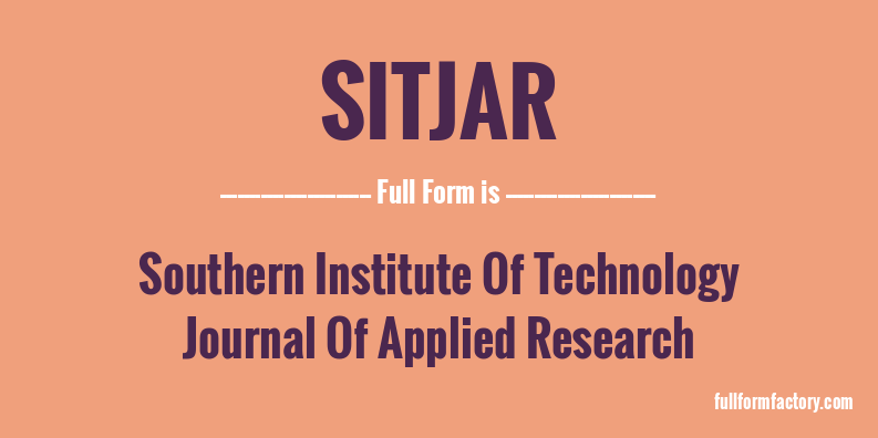 sitjar-full-form