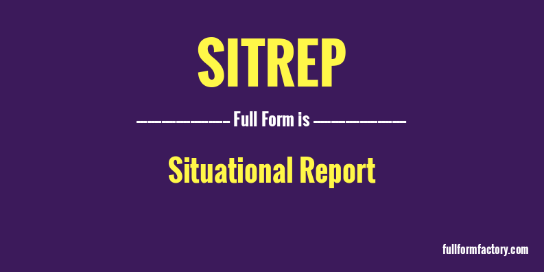 sitrep-full-form