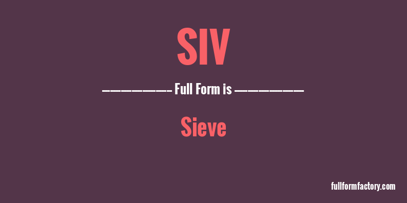 siv-full-form