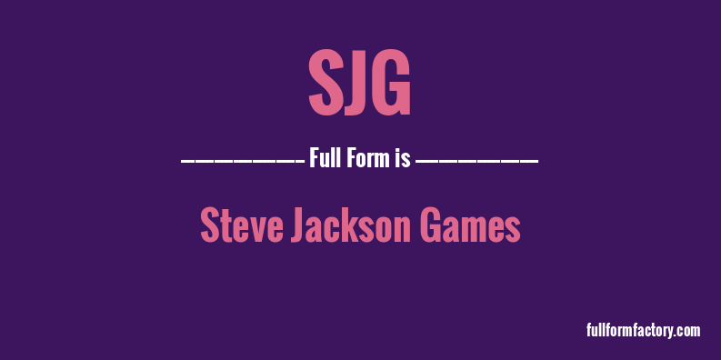sjg-full-form