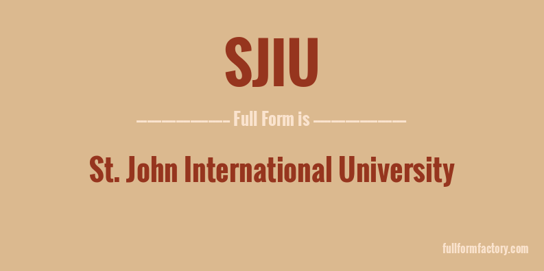 sjiu-full-form