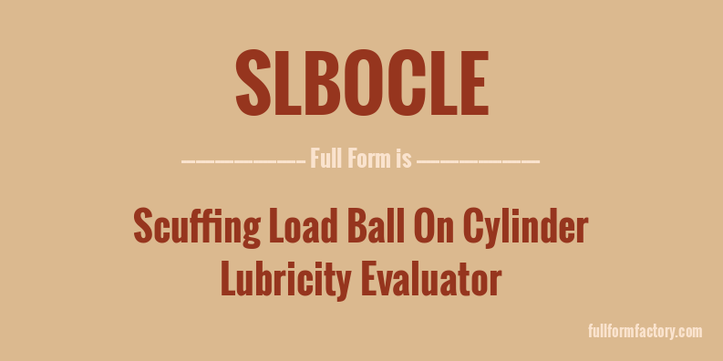 slbocle-full-form