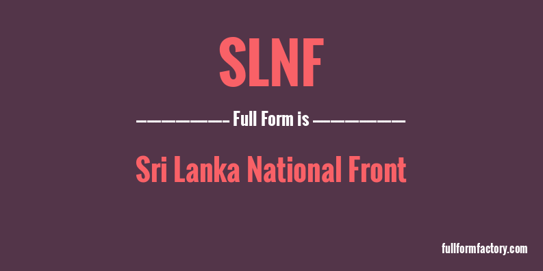 slnf-full-form