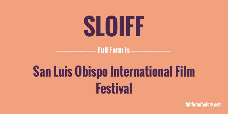 sloiff-full-form