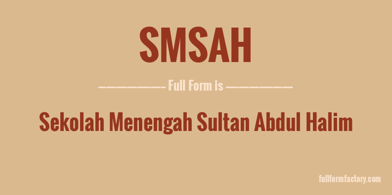 smsah-full-form