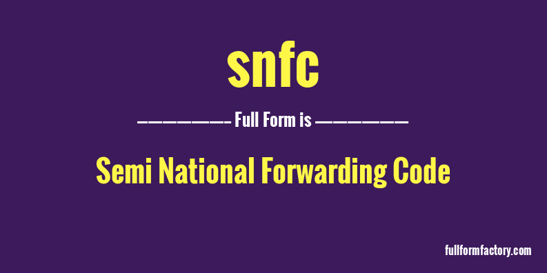 snfc-full-form