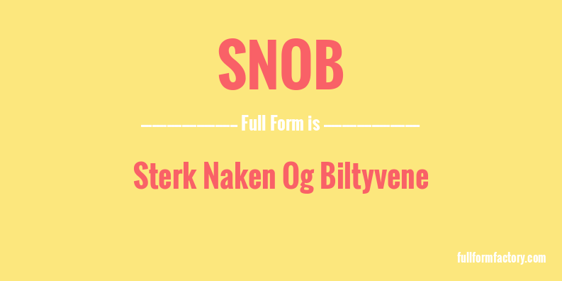 snob-full-form