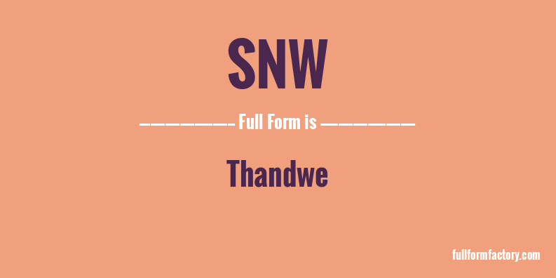 snw-full-form