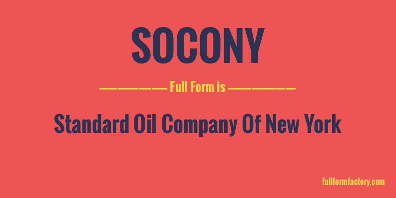 socony-full-form