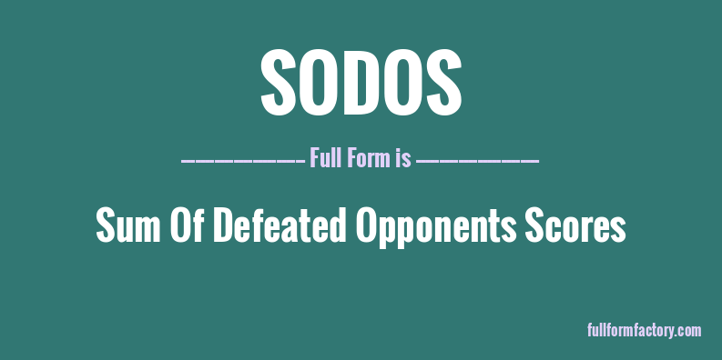 sodos-full-form