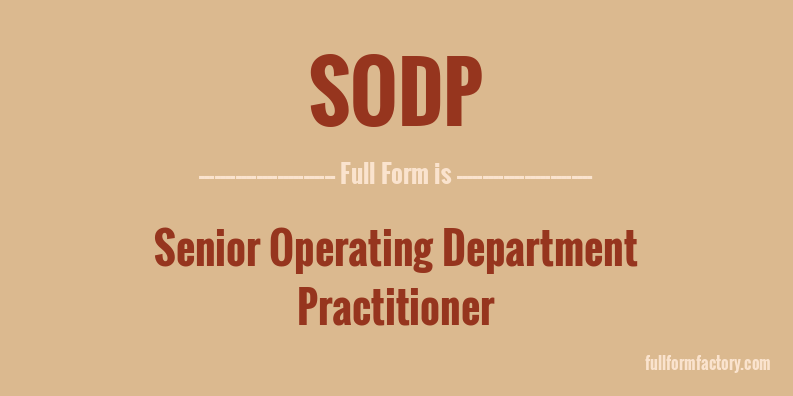 sodp-full-form