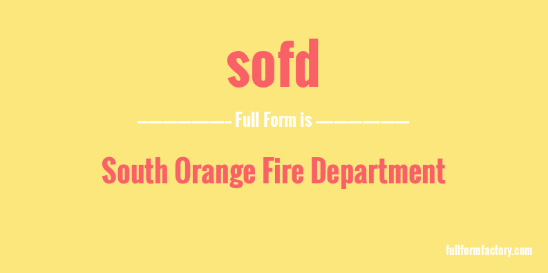 sofd-full-form
