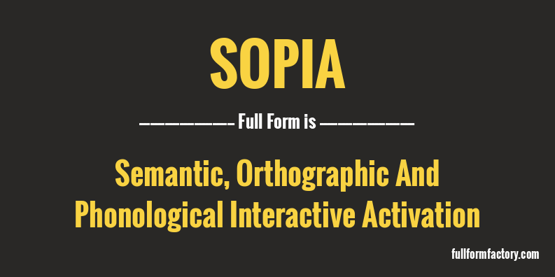 sopia-full-form