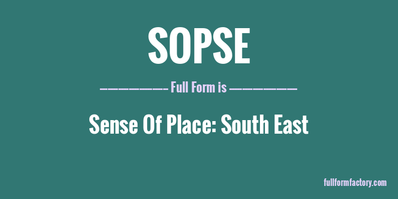 sopse-full-form