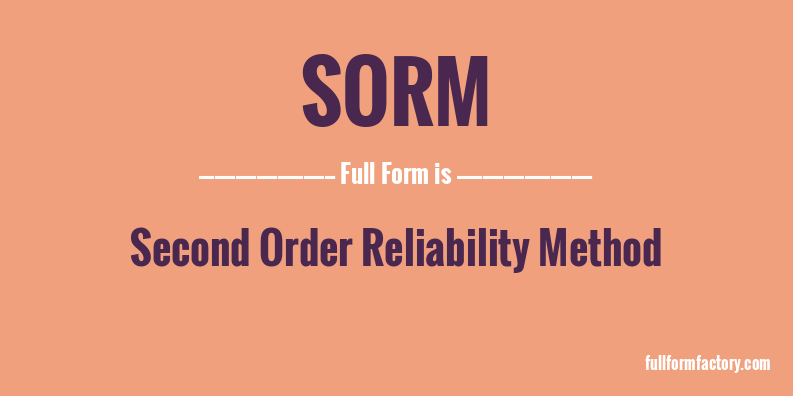 sorm-full-form