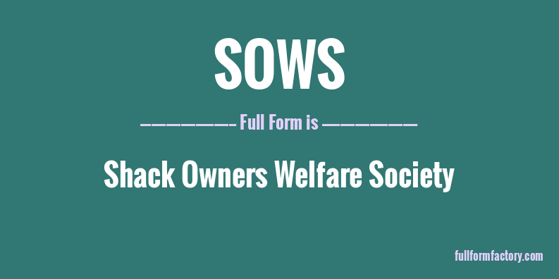 sows-full-form