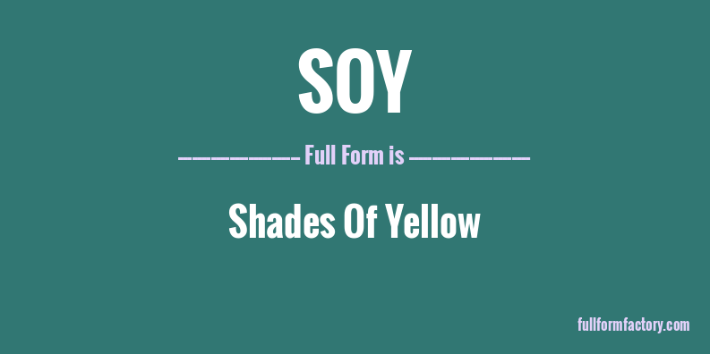 soy-full-form