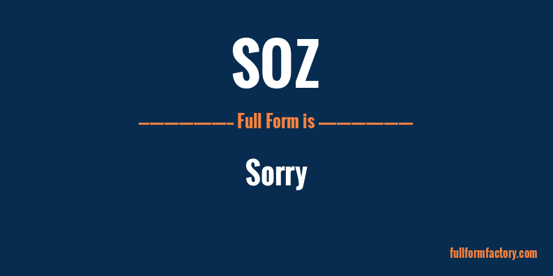 soz-full-form