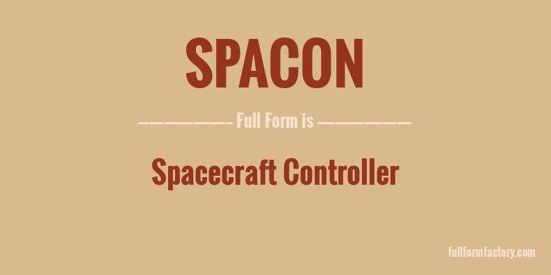 spacon-full-form
