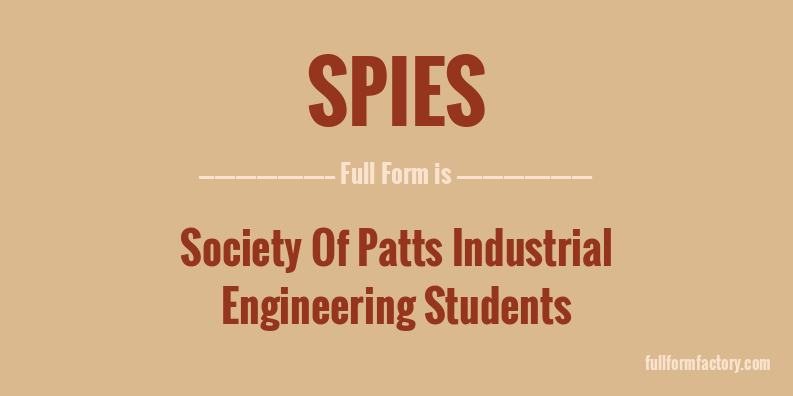 spies-full-form
