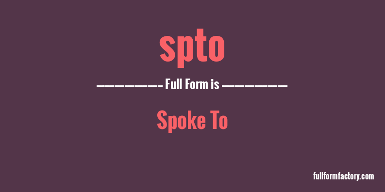 spto-full-form