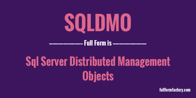 sqldmo-full-form