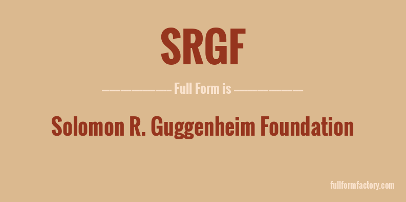srgf-full-form