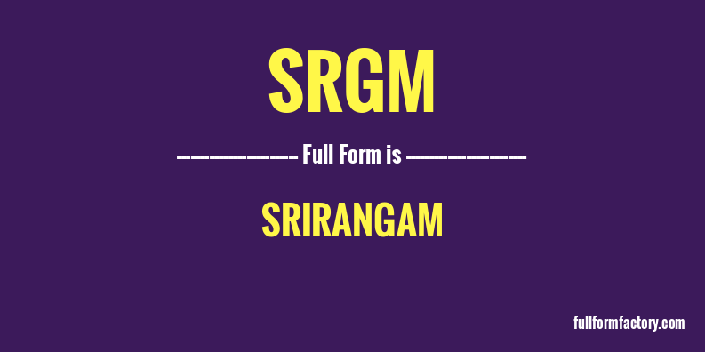 srgm-full-form
