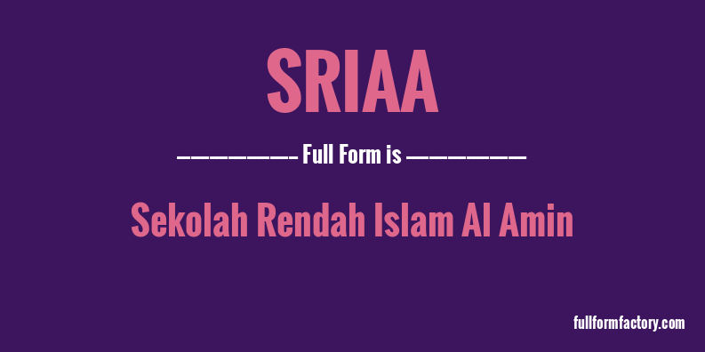 sriaa-full-form