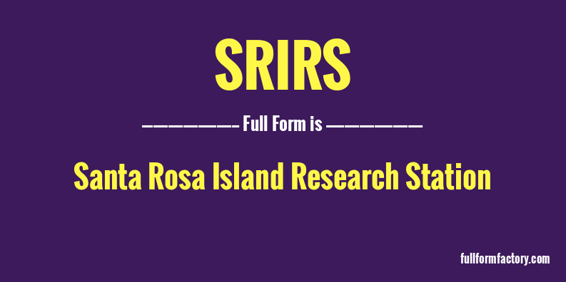 srirs-full-form