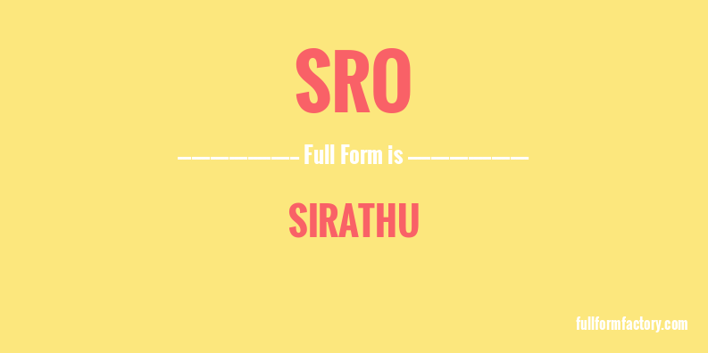 sro-full-form