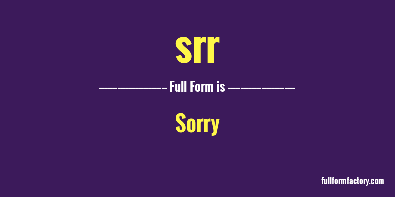 srr-full-form